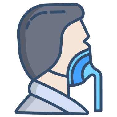 Maske takan birinin vektör çizimi