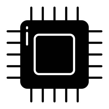 İşlemci. Web simgesi basit illüstrasyon