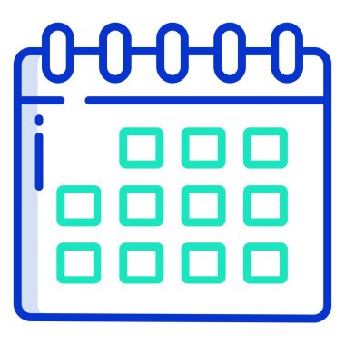 Takvim web simgesi, vektör çizim