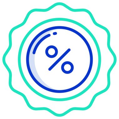 Yüzde indirim. Web simgesi