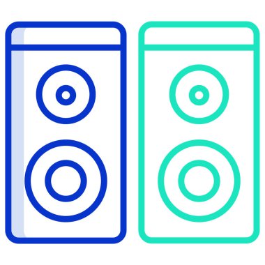 Hoparlör web simgesi, vektör illüstrasyonu 