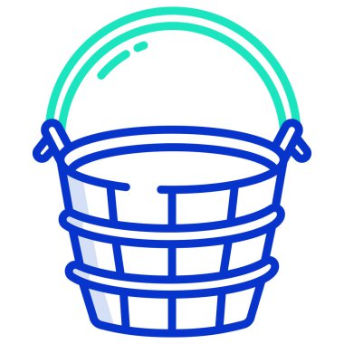 Sauna Tahta Kovası. Web simgesi basit tasarım