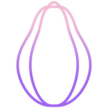 Avokado ikonu. Web için papaya meyve vektör simgelerinin basit çizimi