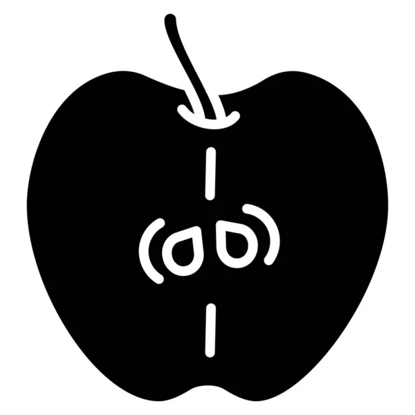Яблуко Веб Іконка Проста Ілюстрація — стоковий вектор