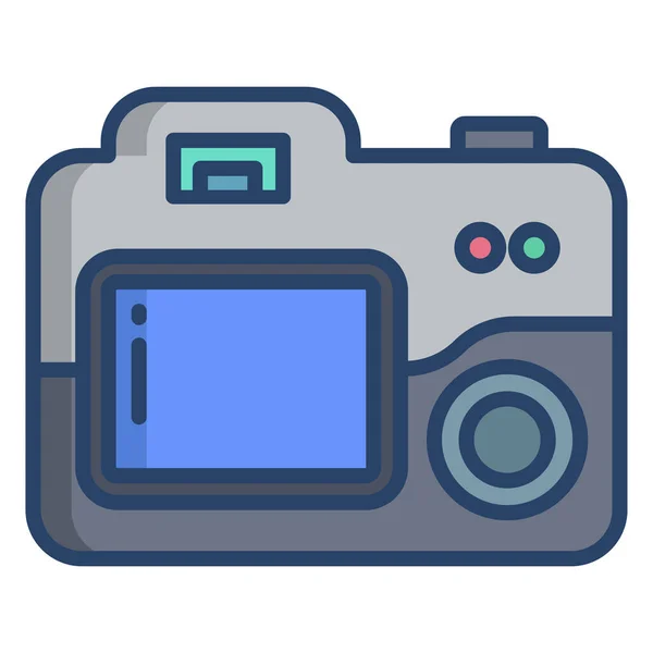 Macchina Fotografica Icona Web Semplice Illustrazione — Vettoriale Stock