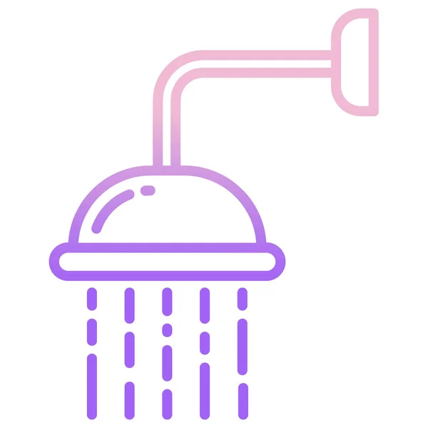 Dusche Web Symbol Vektorillustration — Stockvektor