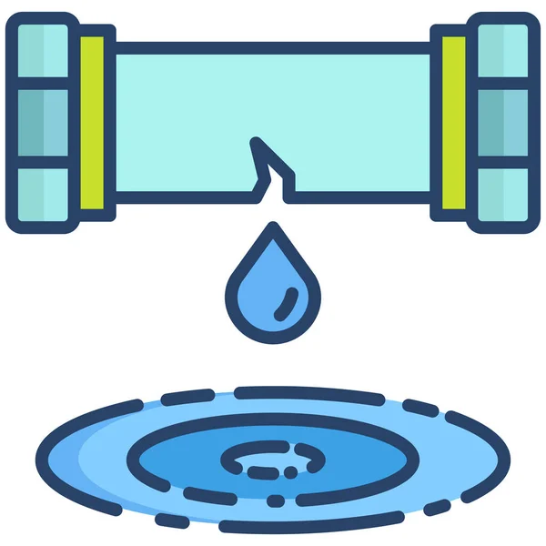 Gota Agua Ilustración Simple — Vector de stock