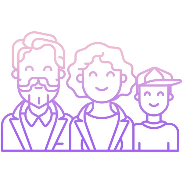 Ilustración Vectorial Familia Feliz — Vector de stock