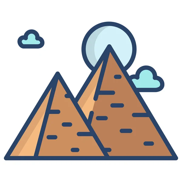 Pyramid Ikon Vektor Illustration — Stock vektor