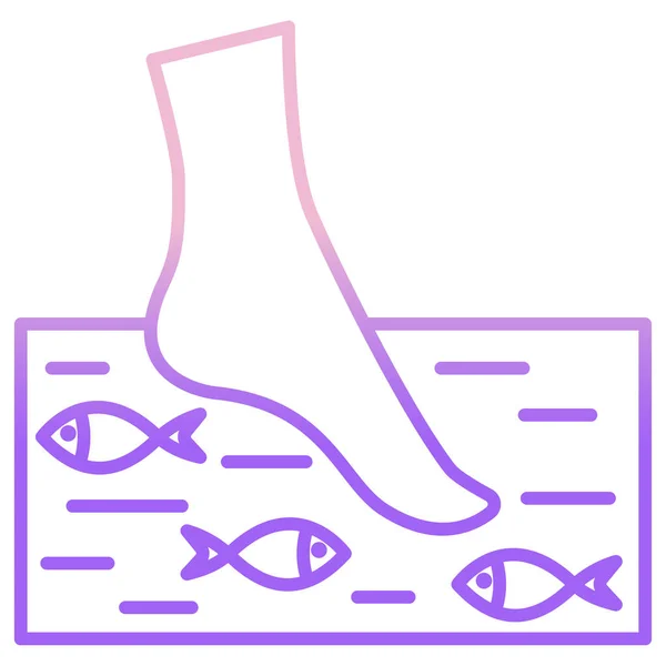 魚のスパ Webアイコンシンプルなイラスト — ストックベクタ