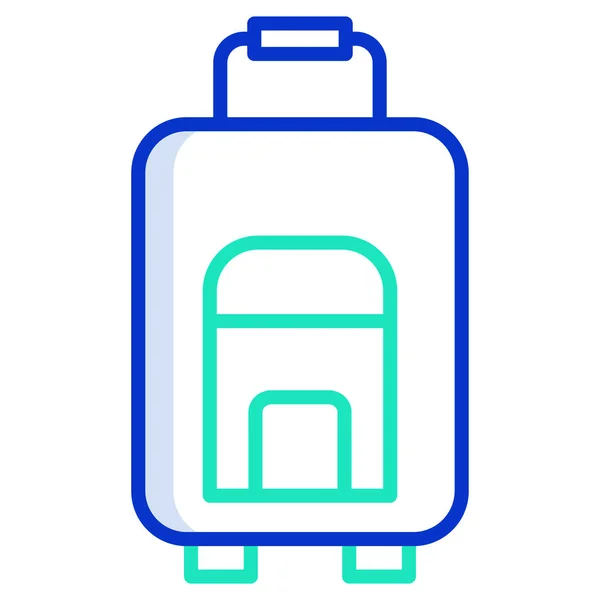Αποσκευές Εικονίδιο Γραμμής Αποσκευών Σύμβολο Διάνυσμα Περίγραμμα Γραμμικού Στυλ Εικονόγραμμα — Διανυσματικό Αρχείο