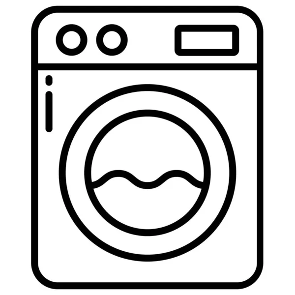 Wasmachine Eenvoudige Pictogram Vectorillustratie — Stockvector