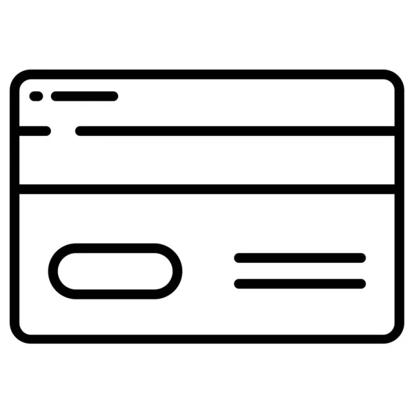 Tarjeta Crédito Ilustración Simple — Vector de stock