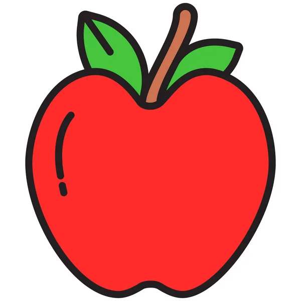 Manzana Icono Web Ilustración Simple — Vector de stock