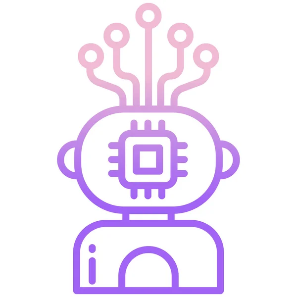Robot Web Icoon Vector Illustratie — Stockvector