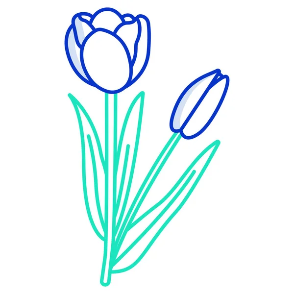 Tulipanes Icono Simple Ilustración Vectorial — Vector de stock