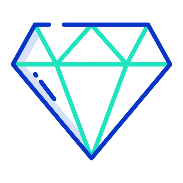 Diamant Web Ikone Einfaches Design — Stockvektor