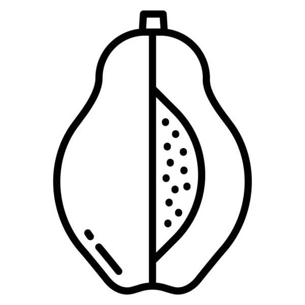 Papaya Web Symbol Einfache Illustration — Stockvektor