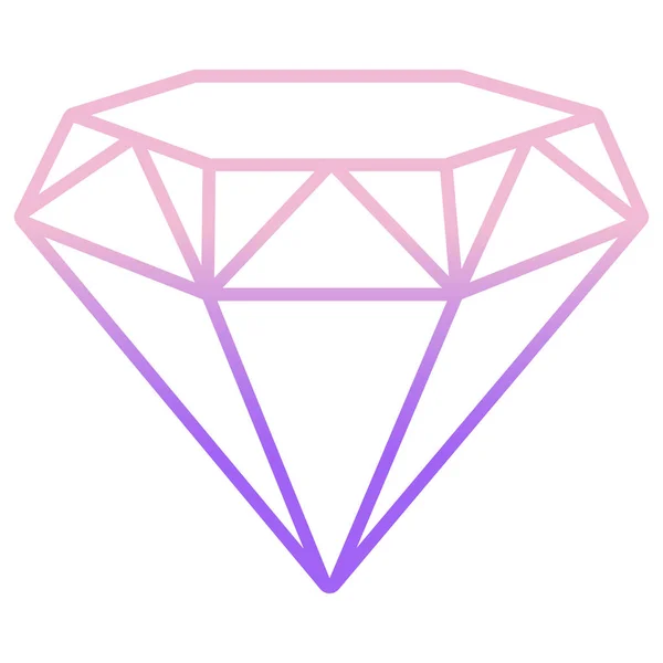 Diamante Icono Web Diseño Simple — Archivo Imágenes Vectoriales