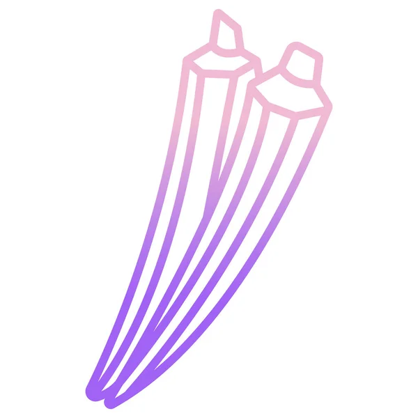 Векторна Ілюстрація Фіолетового Рожевого Олівця — стоковий вектор