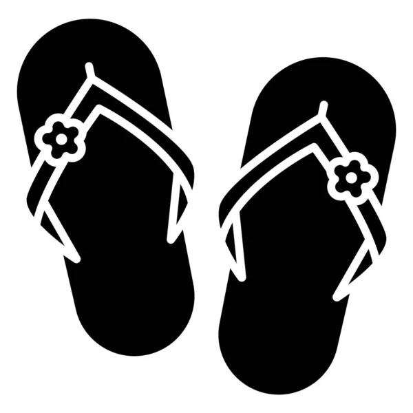 Flip Flops Ícone Ilustração Vetorial — Vetor de Stock