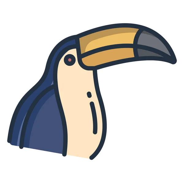 Ícone Simples Toucan Ilustração Vetorial — Vetor de Stock