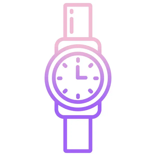 Reloj Pulsera Icono Web Diseño Simple — Vector de stock