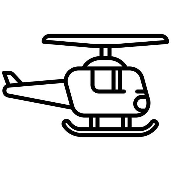 Helikopter Web Icoon Eenvoudige Illustratie — Stockvector