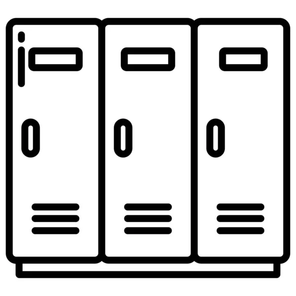 School Lockers Vector Icon — Stock Vector