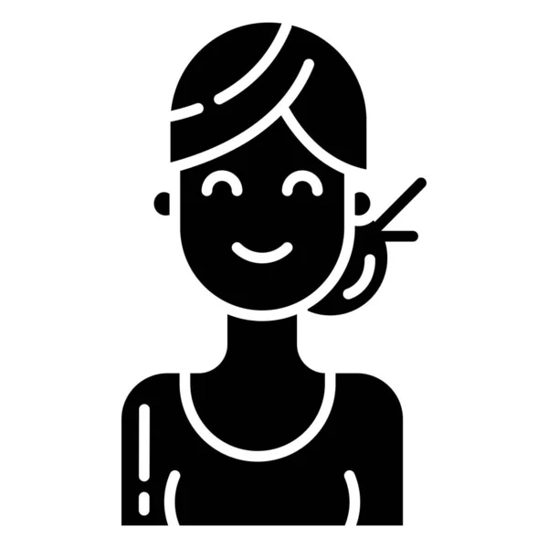 Une Femme Icône Web Illustration Simple — Image vectorielle