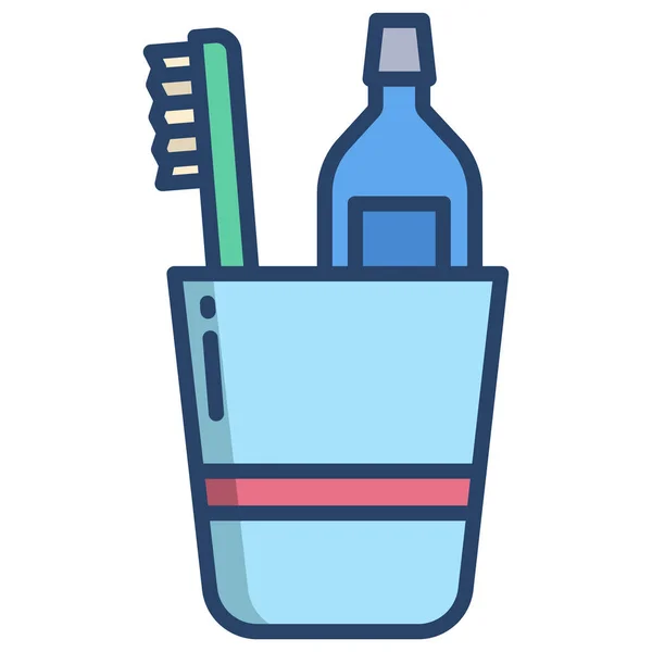 Einfaches Symbol Zahnpflege Konzept Vektor Illustration — Stockvektor