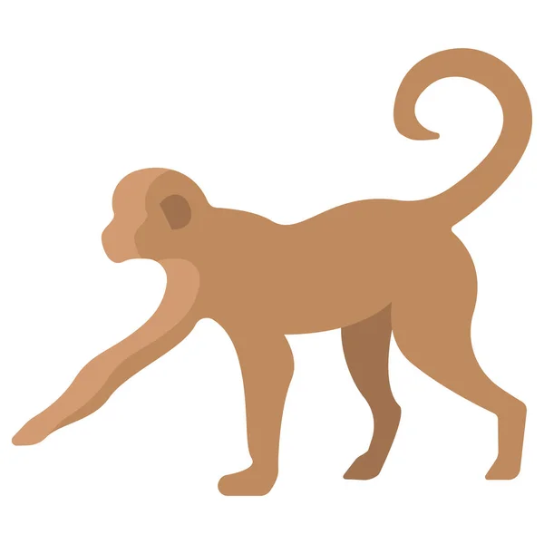 Monkey Web Icon Vector Illustration — 스톡 벡터