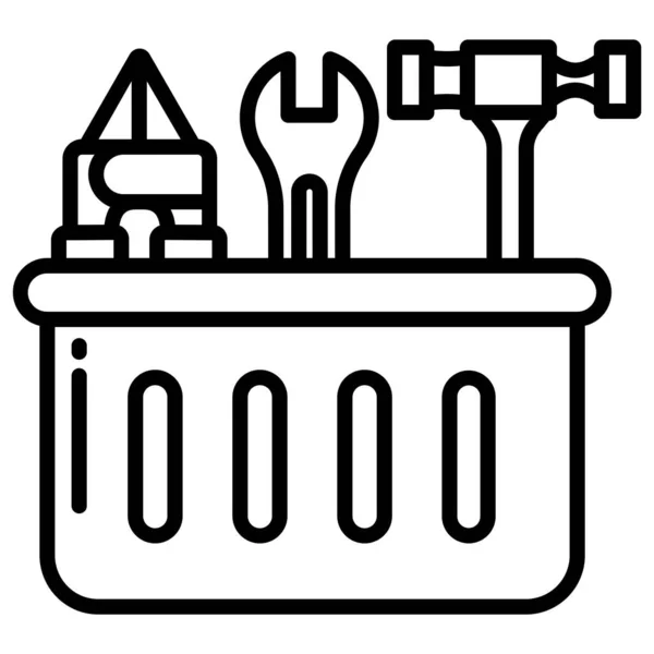 Caixa Ferramentas Ícone Simples Ilustração Vetorial — Vetor de Stock