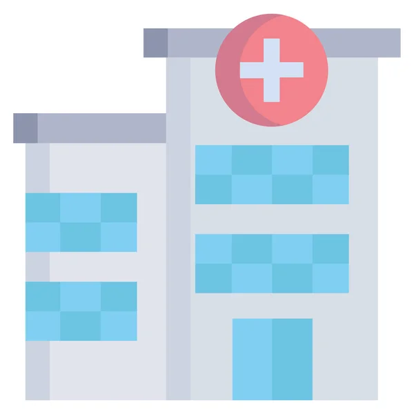 Krankenhaus Web Symbol Einfache Illustration — Stockvektor