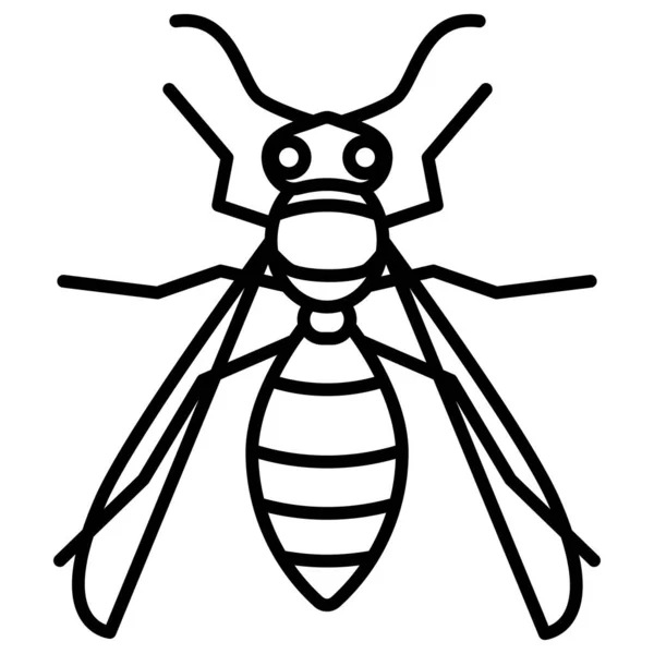 Jednoduchá Vektorová Ikona Ilustrace Vosího Hmyzu — Stockový vektor