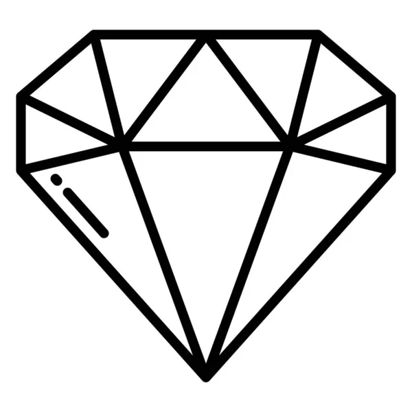 Diamant Icône Web Illustration Simple — Image vectorielle