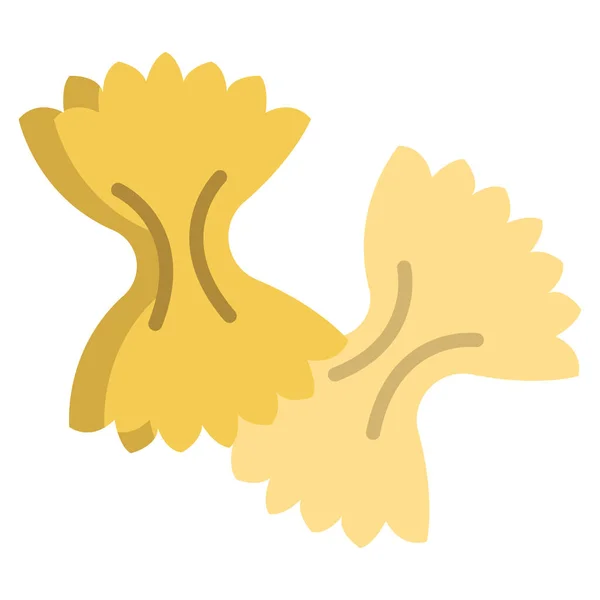 Farfalle Icono Web Ilustración Simple — Vector de stock