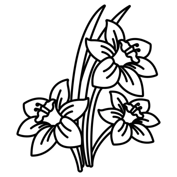 Schöne Blumen Und Blätter Vektor Illustration Design — Stockvektor