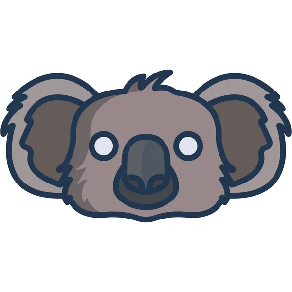Ikona Logo Koala Australijskie Zwierzę Sieci Projektowania Ilustracja Wektora — Wektor stockowy