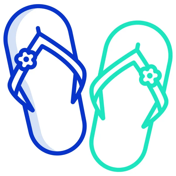 Flip Flops Ícone Ilustração Vetorial —  Vetores de Stock