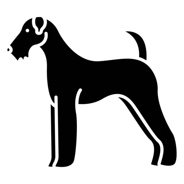 Hond Pictogram Illustratie Tekenfilm Stijl Vector Symbool Ontwerp — Stockvector