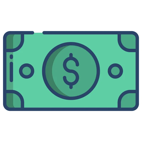 Dinero Icono Web Ilustración Simple — Archivo Imágenes Vectoriales