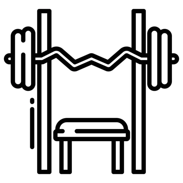 Jednoduchá Vektorová Ikona Ilustrace Bench Press — Stockový vektor