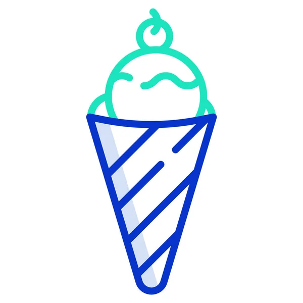 Helado Icono Web — Vector de stock