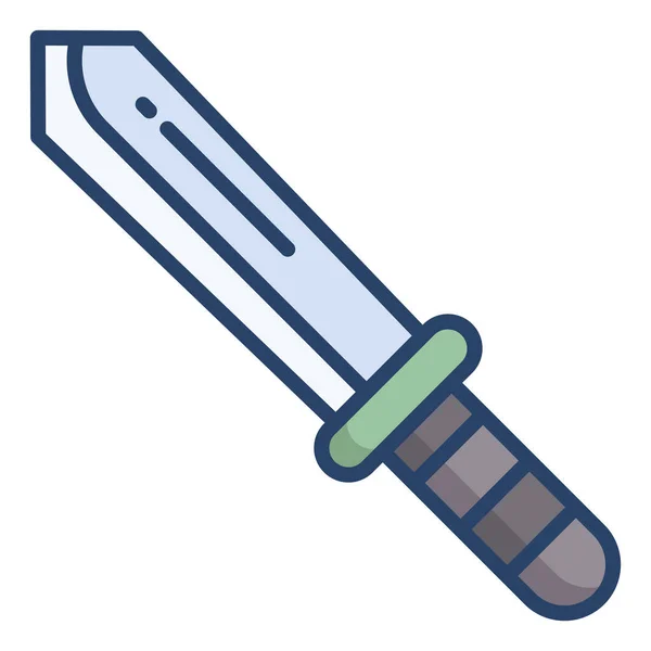 Schwert Einfaches Symbol Vektorillustration — Stockvektor