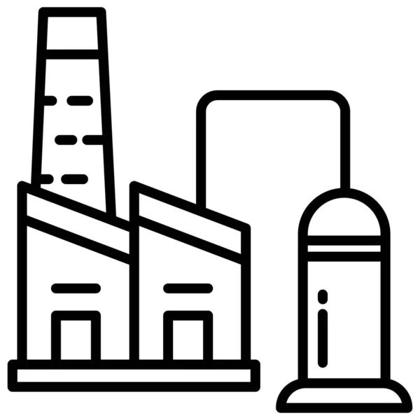 Edificio Icono Web Ilustración Simple — Vector de stock