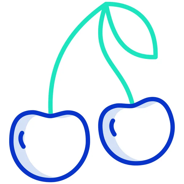 Icono Fruta Cereza Ilustración Vectorial — Archivo Imágenes Vectoriales