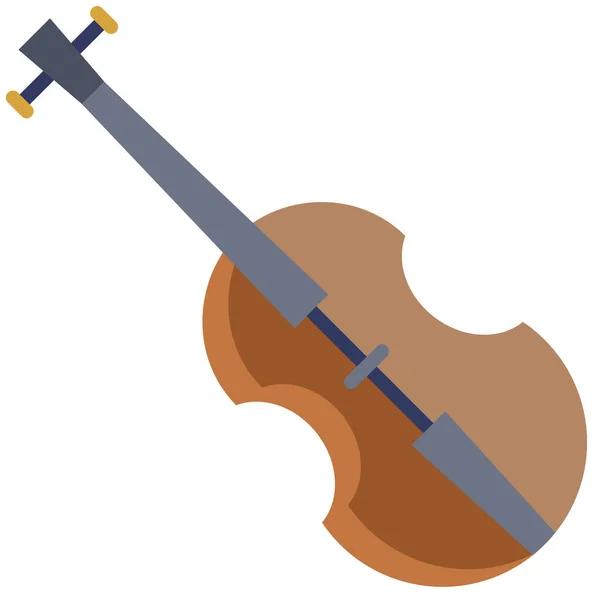 Ícone Simples Violino Ilustração Vetorial —  Vetores de Stock