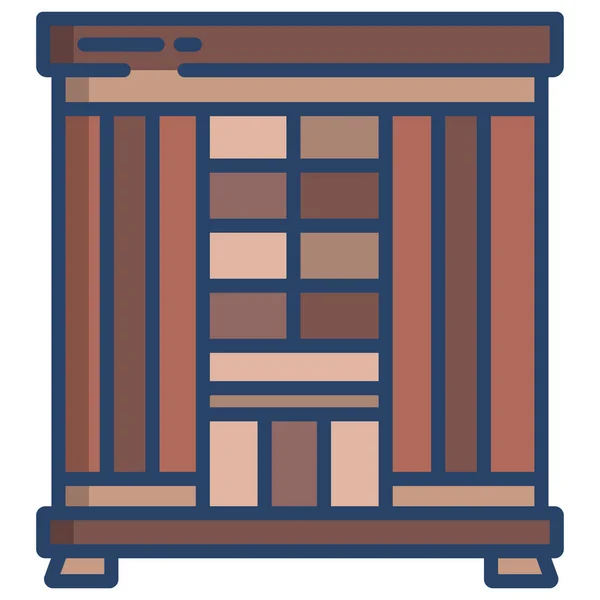 Edificio Icono Web Ilustración Simple — Archivo Imágenes Vectoriales