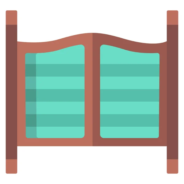 Puertas Icono Vector Simple Sobre Fondo Blanco — Archivo Imágenes Vectoriales